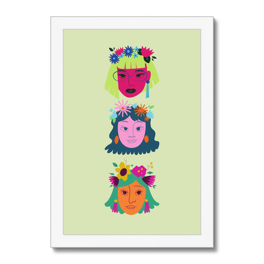 Colourful Women Framed Print