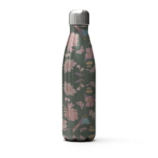 Floral Birds Stainless Steel Thermal Bottle