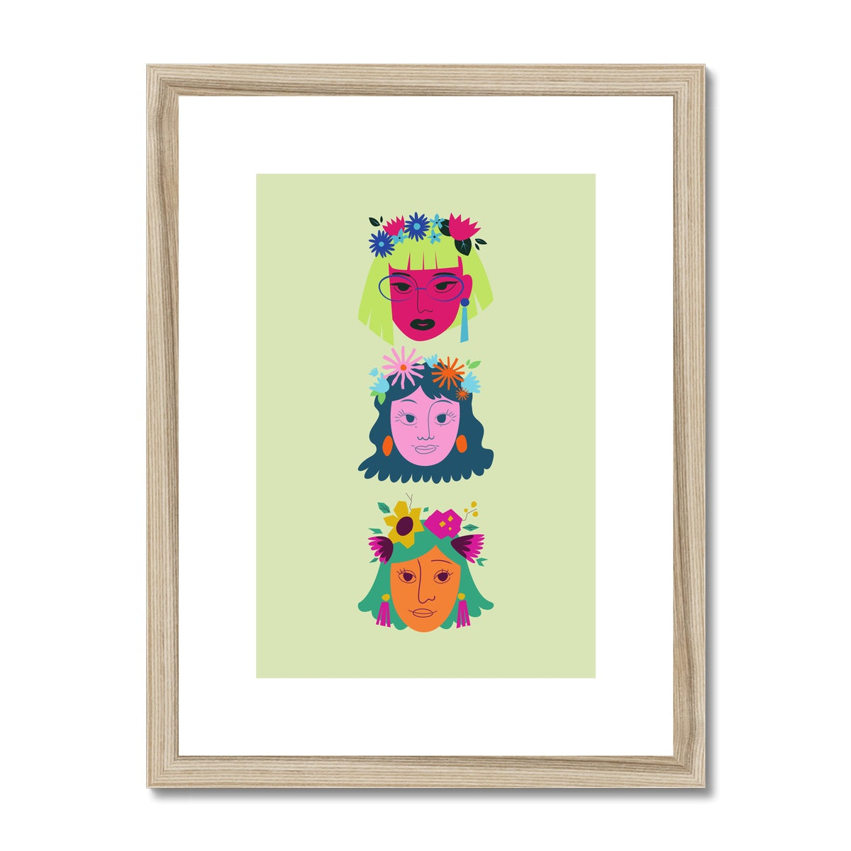 Colourful Women Framed & Mounted Print