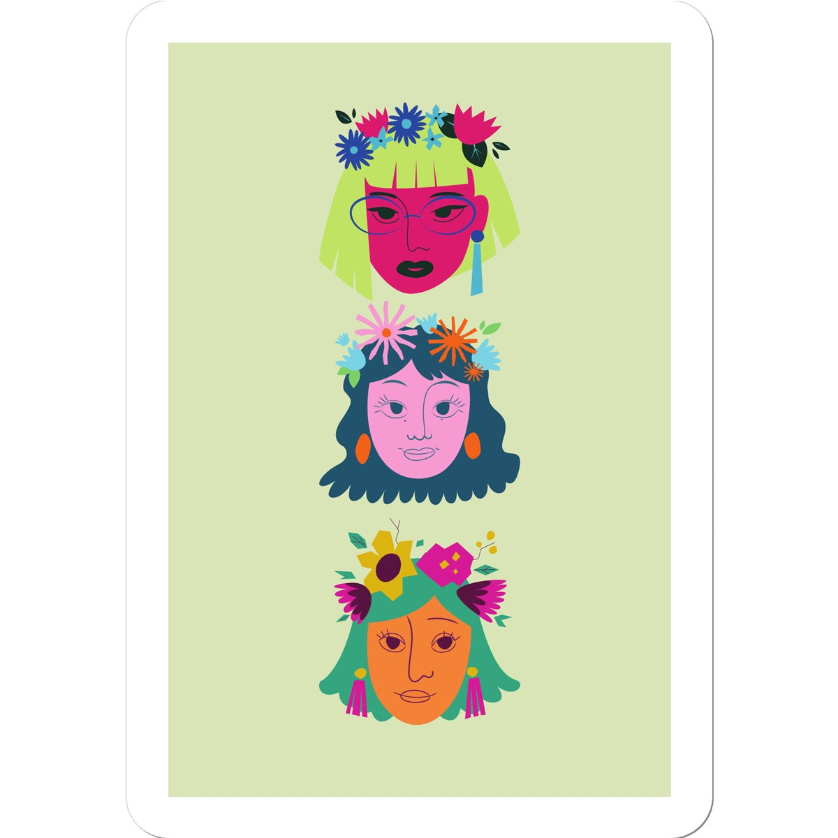 Colourful Women Sticker