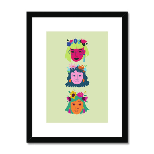 Colourful Women Framed & Mounted Print