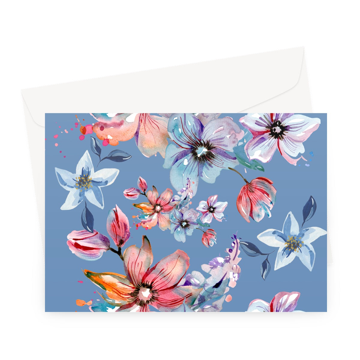 Summer Blue Greeting Card