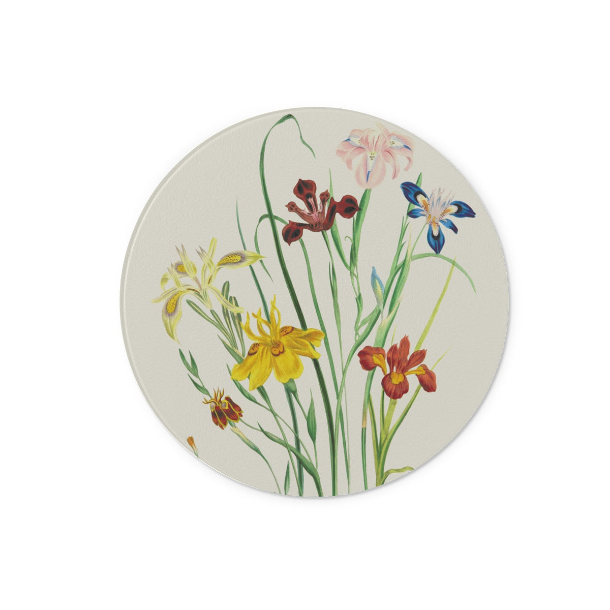 Wildflowers Glass Chopping Board