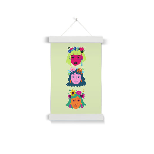 Colourful Women Fine Art Print with Hanger