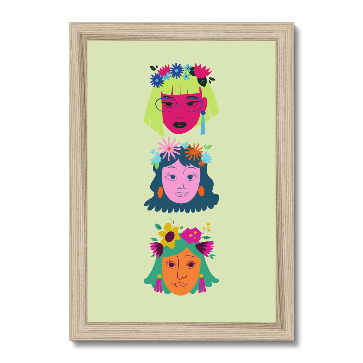 Colourful Women Framed Print