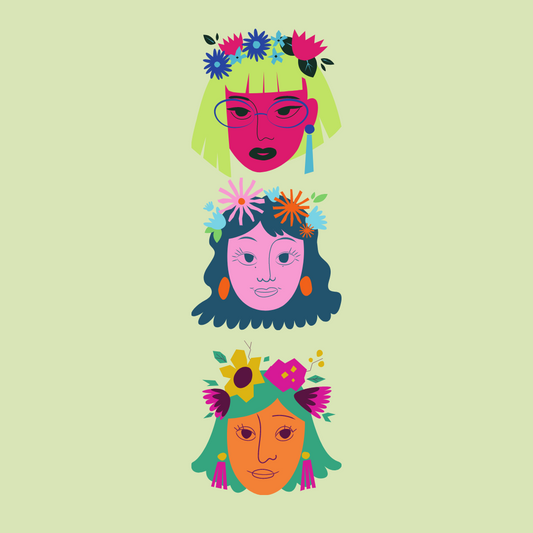 Colourful Women Digital Print