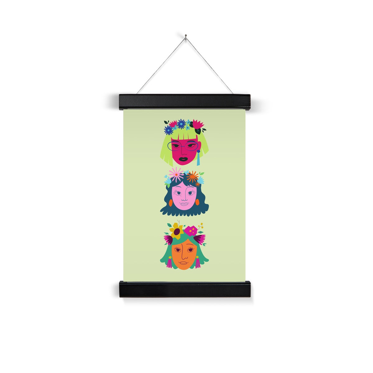 Colourful Women Fine Art Print with Hanger