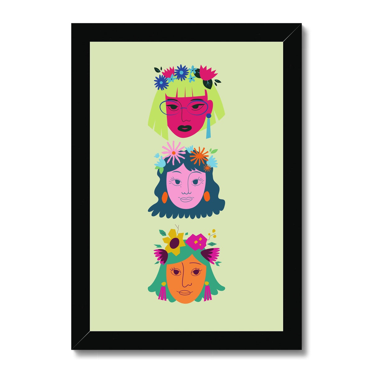 Colourful Women Framed Print