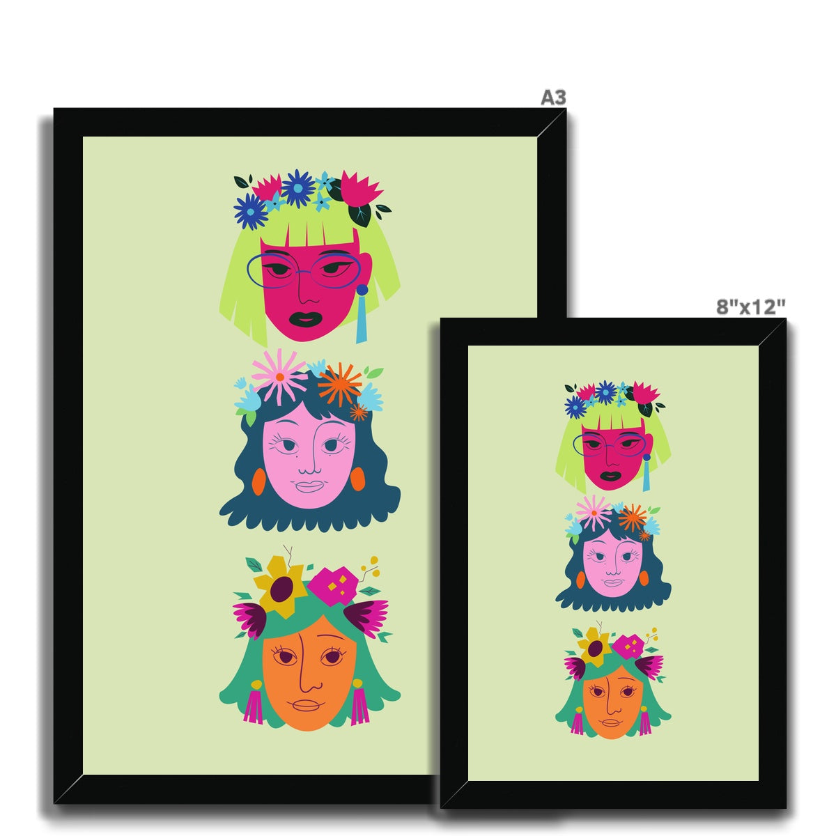 Colourful Women Framed Print