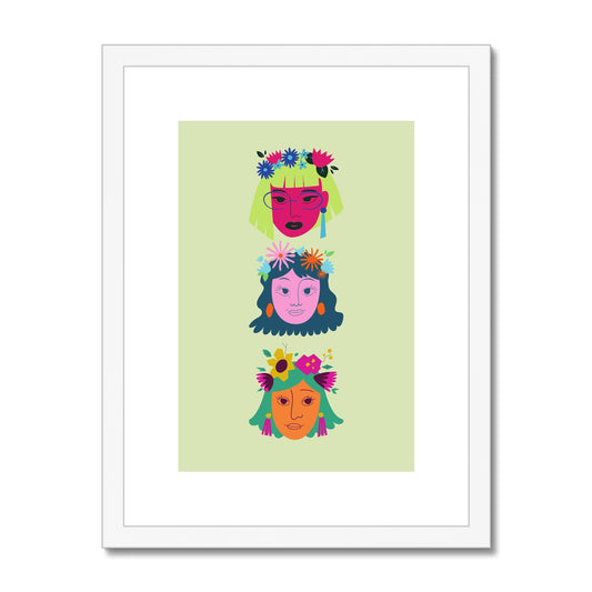 Colourful Women Framed & Mounted Print