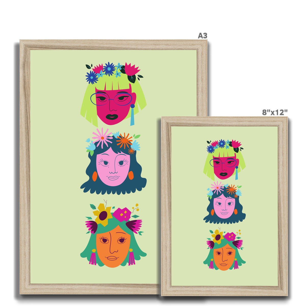 Colourful Women Framed Print